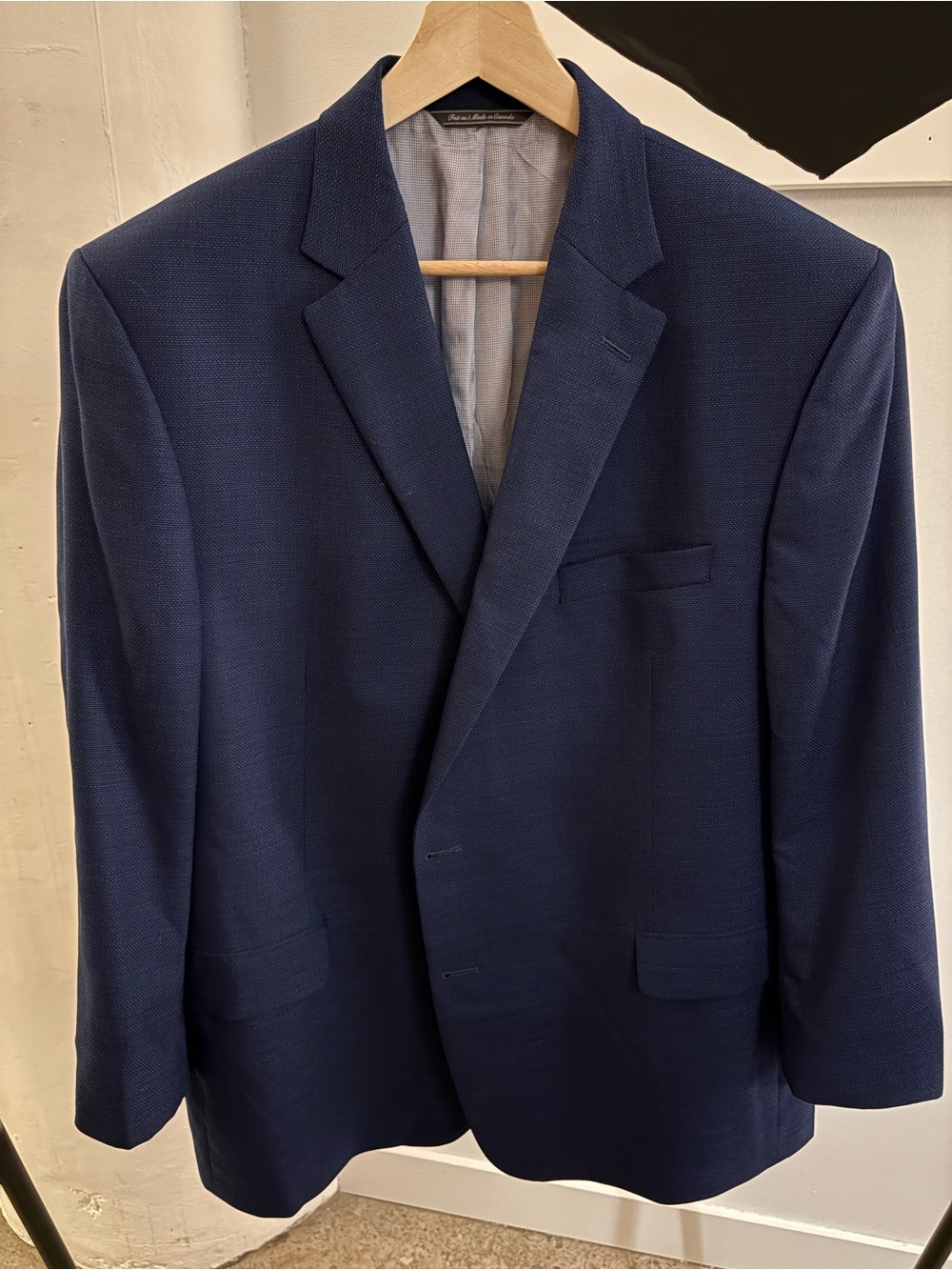 Jack Victor "Boca" Single Breasted Blazer 100% Wool Woven Light Blue 46R